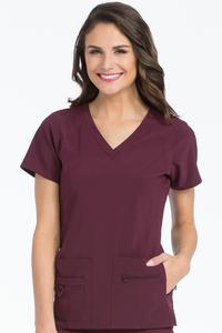 Top by Peaches Uniforms, Style: 8416-WINE