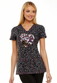 Top by Cherokee Uniforms, Style: HS614-FLVR