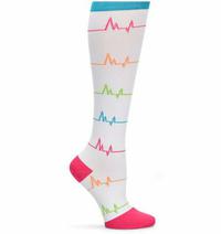 Compression Socks White W by Sofft Shoe (Nursemates), Style: 883761W-MULTI